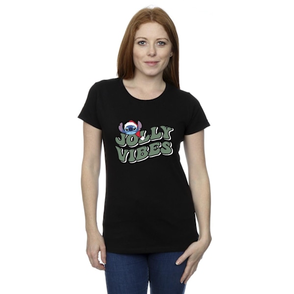 Disney Dam/Kvinnor Lilo & Stitch Jolly Chilling Vibes Bomull Black XL