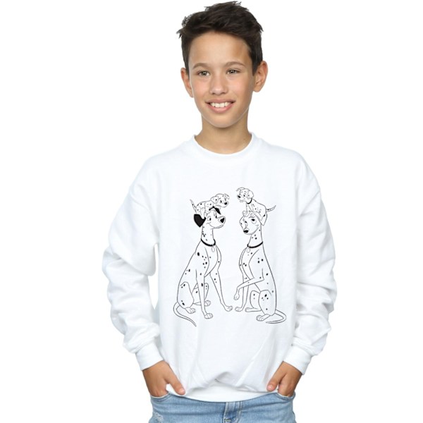 Disney Boys 101 Dalmatiner Familjetröja 7-8 År Vit White 7-8 Years