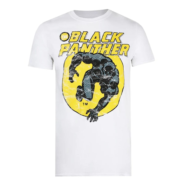 Black Panther T-shirt för män M Vit/Gul/Svart White/Yellow/Black M