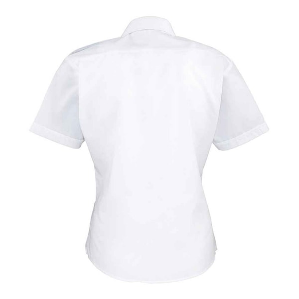 Premier Dam/Kvinnors Kortärmad Pilotskjorta 10 UK Vit White 10 UK
