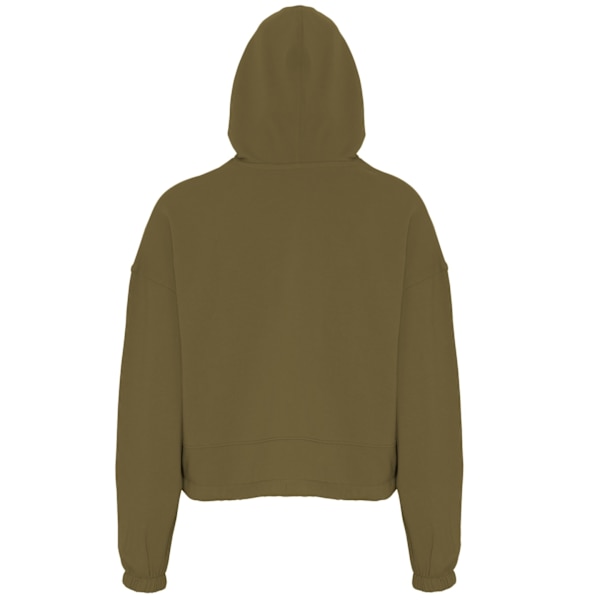 TriDri Dam/Dam Cropped Oversize Hoodie XS Olive Green Olive Green XS