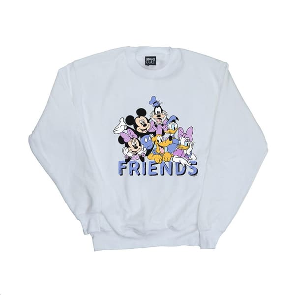 Disney Classic Friends Sweatshirt för män, S, vit White S