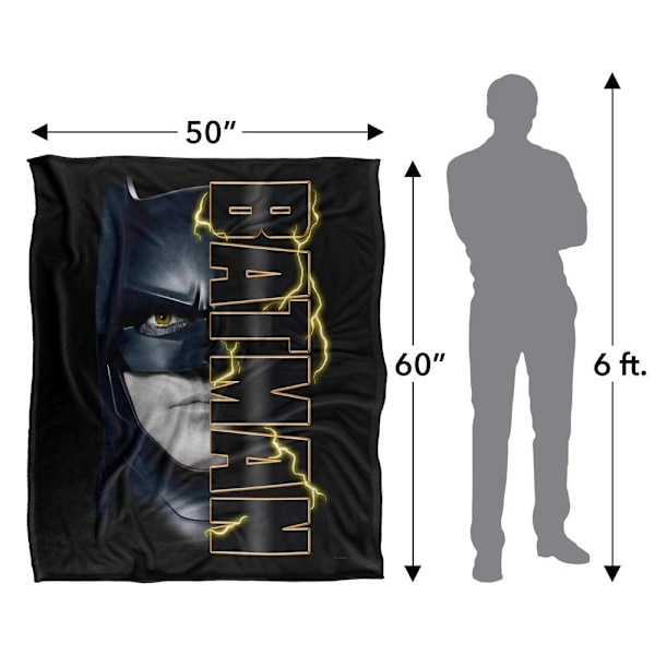 The Flash Headshot Batman Filt En Storlek Flerfärgad Multicoloured One Size