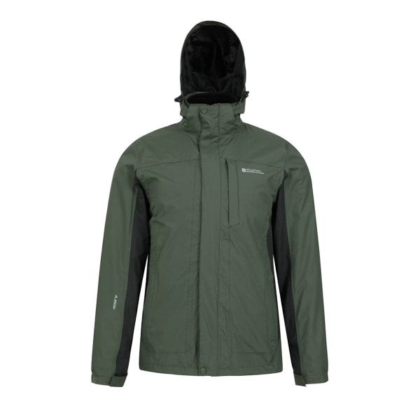 Mountain Warehouse Mens Thunderstorm 3 i 1 vattentät jacka X Khaki XXS