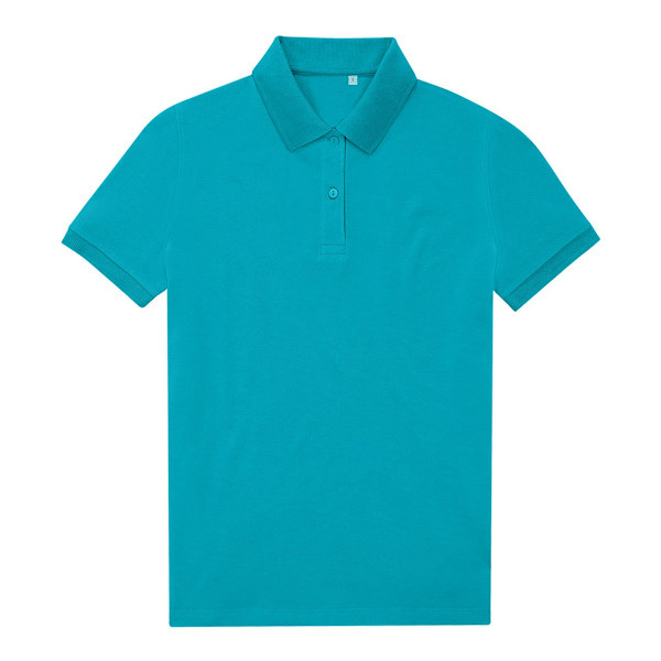 B&C Dam/Dam My Eco Polo Shirt 14 UK Pop Turkos Pop Turquoise 14 UK