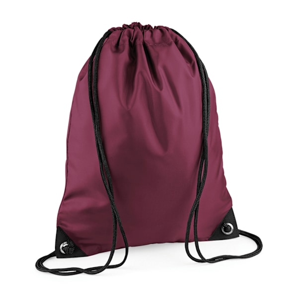 Bagbase Premium dragsnöre väska One Size Burgundy Burgundy One Size