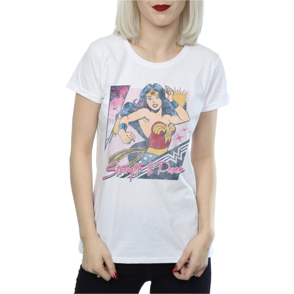 Wonder Woman Dam/Kvinnors Styrka Och Kraft Bomull T-shirt XL White XL