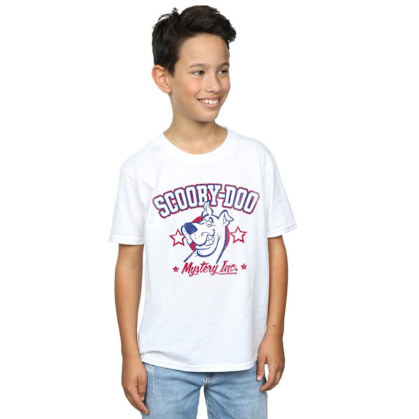 Scooby Doo Boys Collegiate Mystery Inc T-Shirt 5-6 år Vit White 5-6 Years