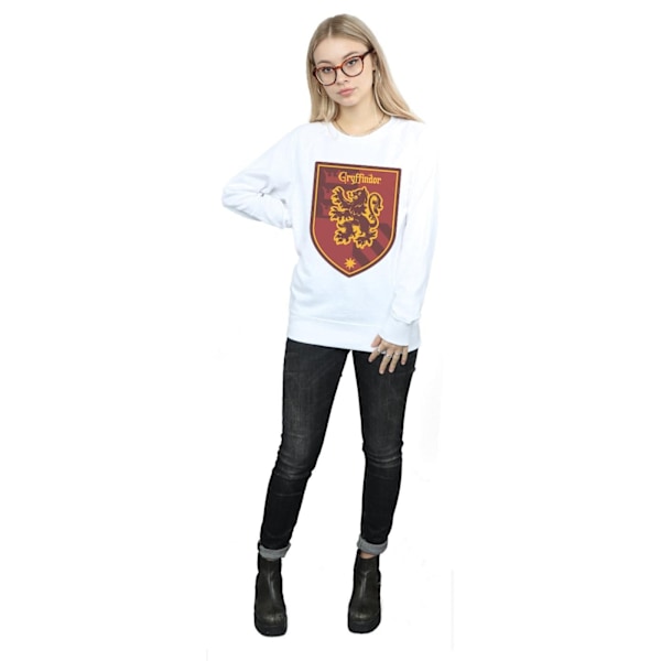 Harry Potter Dam/Kvinnor Gryffindor Crest Flat Sweatshirt M W White M