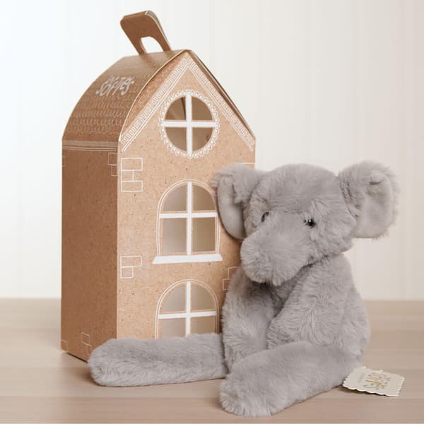 Nelly Plysch Långbent Grå Elefant 35 cm One Size Ljusgrå Light Grey One Size