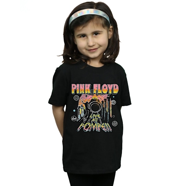 Pink Floyd Girls Live At Pompeii Bomull T-shirt 7-8 år Svart Black 7-8 Years