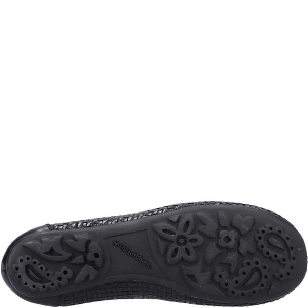 Hush Puppies Ballerinaskor i läder för damer, 4 UK, svart Black 4 UK