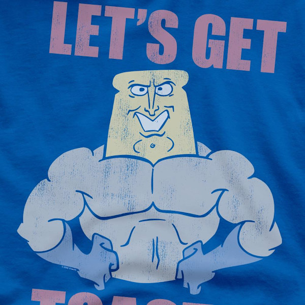 Ren & Stimpy Herr Let´s Get Toasty T-Shirt 4XL Royalblå Royal Blue 4XL