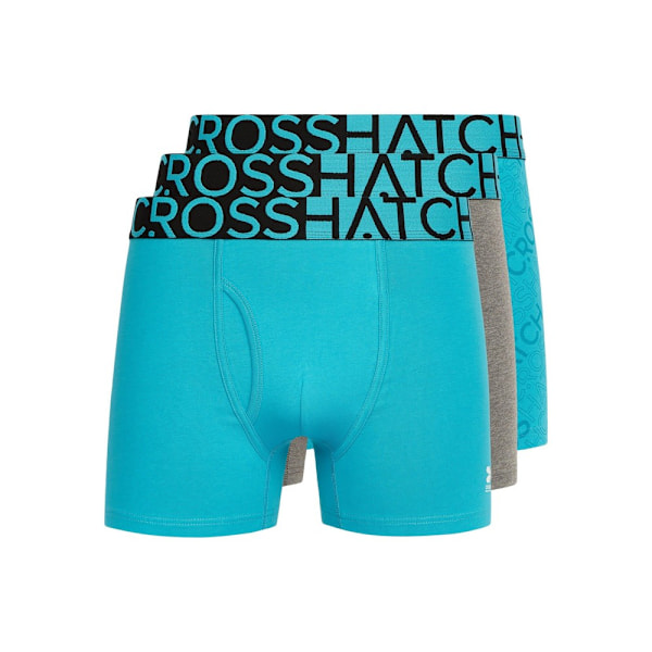 Crosshatch Typan Boxershorts för män (3-pack) M Teal Teal M