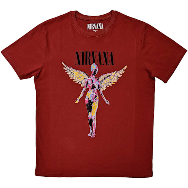 Nirvana Unisex Adult In Utero T-Shirt L Röd Red L