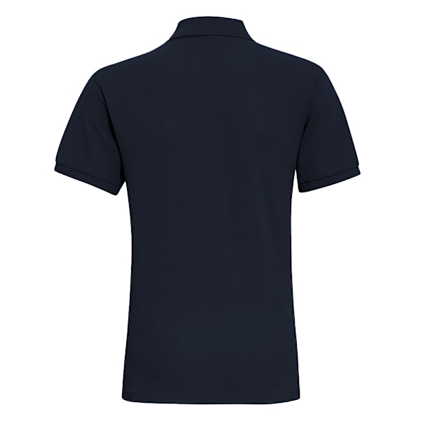 Asquith & Fox Herr Poloshirt mit kurzen Ärmeln in Marineblau, Größe XL Washed Navy XL