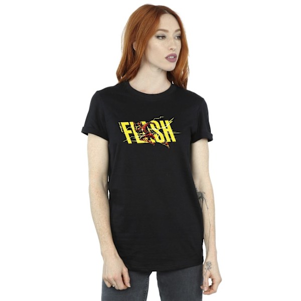 DC Comics Dam/Kvinnor The Flash Lightning Dash Bomull Boyfrie Black L