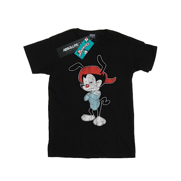 Animaniacs Dam/Damer Wakko Klassisk Pose Bomull Pojkvän T- Black XXL