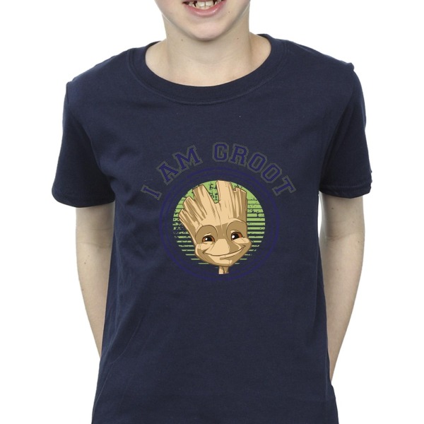 Guardians Of The Galaxy Boys Groot Varsity T-Shirt 9-11 År N Navy Blue 9-11 Years