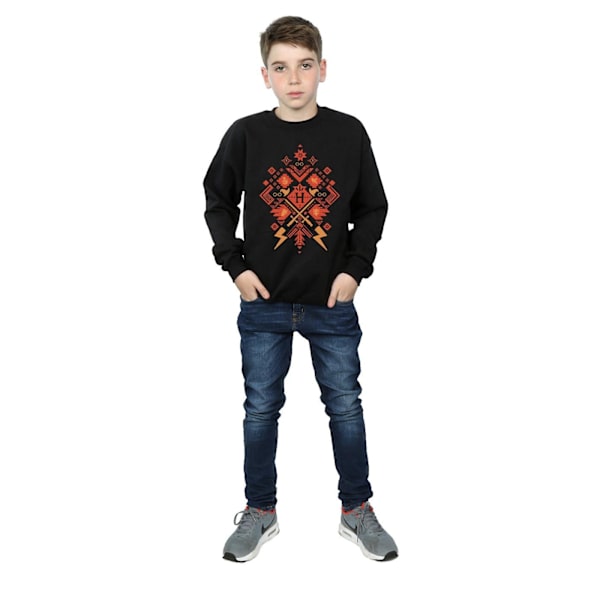 Harry Potter Pojkar Jul Fair Isle Sweatshirt 9-11 År Bla Black 9-11 Years
