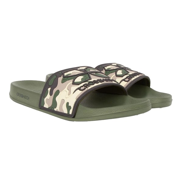 Crosshatch Remorid Camo Tofflor Herr 10 UK Grön Green 10 UK