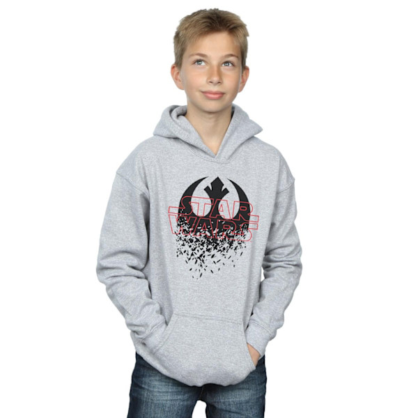 Star Wars Boys The Last Jedi Shattered Emblem Hoodie 5-6 år Sports Grey 5-6 Years