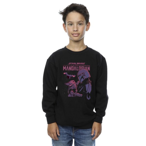 Star Wars Boys The Mandalorian Hello Friend Sweatshirt 3-4 år Black 3-4 Years