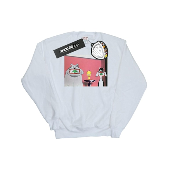 Looney Tunes Julvykort Sweatshirt för Män 3XL Vit White 3XL