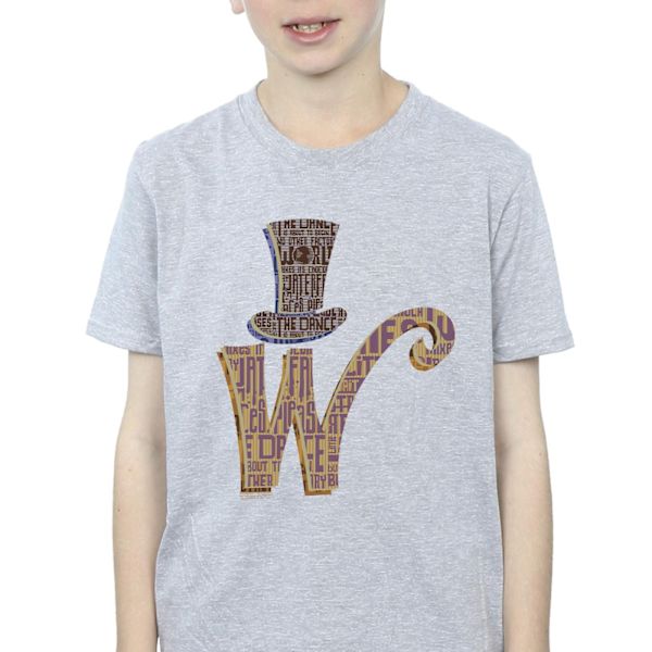 Willy Wonka Boys W Logo Hat T-Shirt 12-13 år Sports Grey Sports Grey 12-13 Years