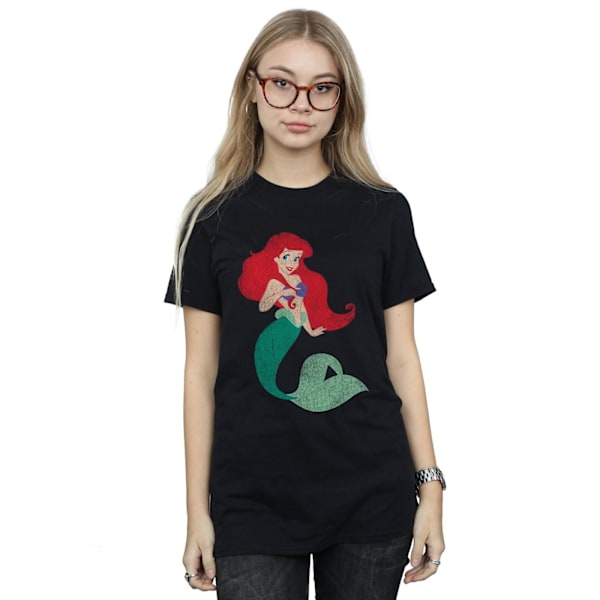 The Little Mermaid Damtröja för kvinnor/damer Ariel i bomull Black XL