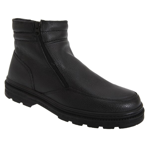 Roamers Herr Twin Zip Fuskpäls Thermal Warm Fodrade Boots 8 UK Bl Black 8 UK