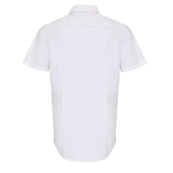 Premier Herr Poplin Stretch Kortärmad Skjorta L Vit White L