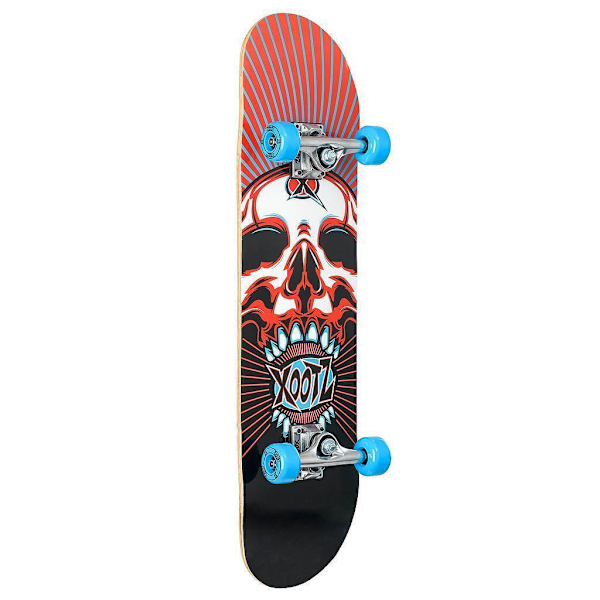 Xootz Doublekick Skull Skateboard One Size Röd/Svart/Blå Red/Black/Blue One Size
