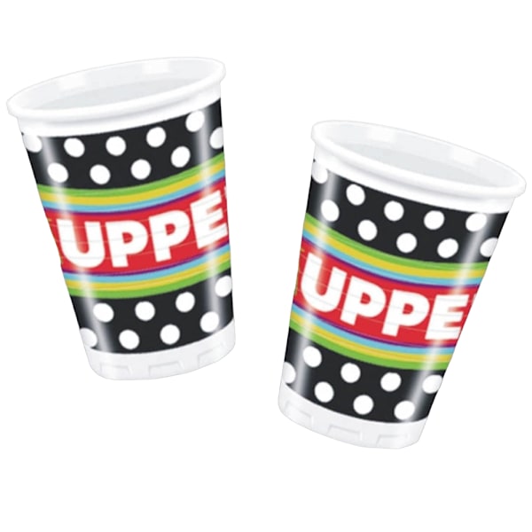 The Muppets Plast Polka Dot 200ml Party Cup (10-pack) En Black/White/Red One Size
