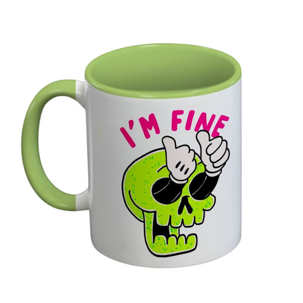 Threadless I´m Fine Färgad 325ml Mugg One Size Lime Lime One Size