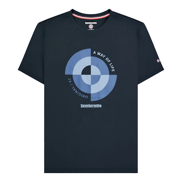 Lambretta Herr T-shirt Target Quadrant XL Marinblå Navy XL