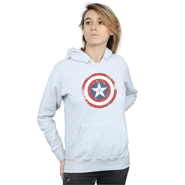 Marvel Dam/Damer Captain America Civil War Distressed Shield Hoodie M Sports Grey Sports Grey M