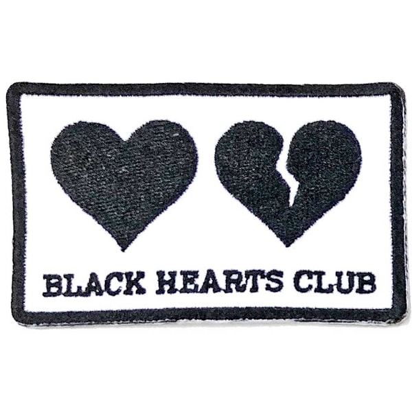 Yungblud Black Hearts Club Strykjärnsmärke One Size Svart/Vit Black/White One Size