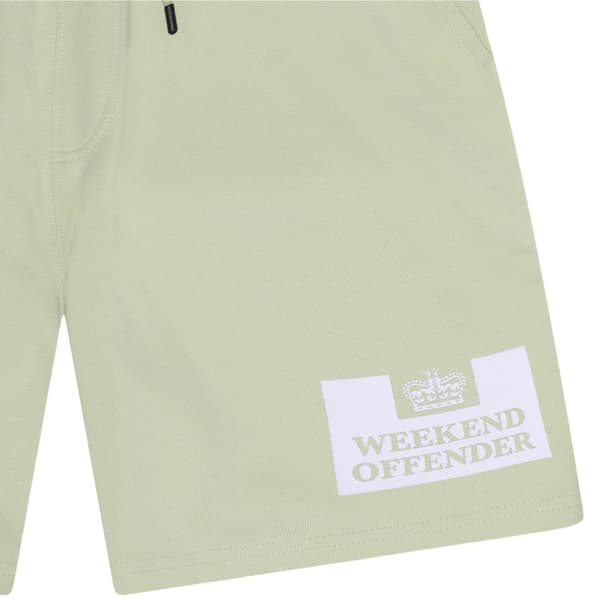 Weekend Offender Herr Parma Logo Sweatshorts L Peppermint/Vit Peppermint/White L