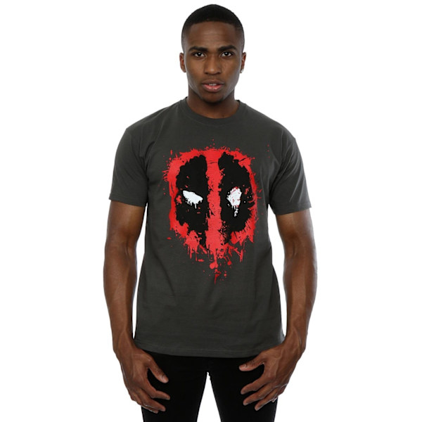 Deadpool herr Splat Face bomull T-shirt M Light Graphite Light Graphite M