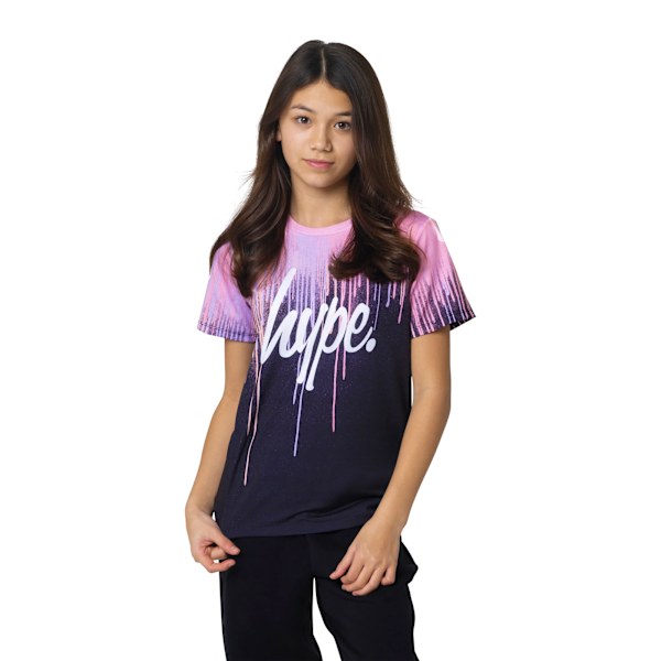 Hype Girls Dark Pastel Drips T-Shirt 15 år Flerfärgad Multicoloured 15 Years