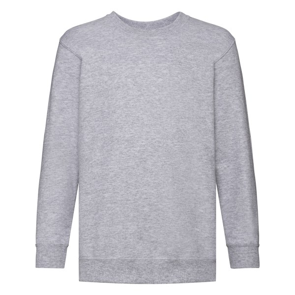 Fruit Of The Loom Barnkläder Unisex Set In Sleeve Sweatshirt 3-4 Heather Grey 3-4