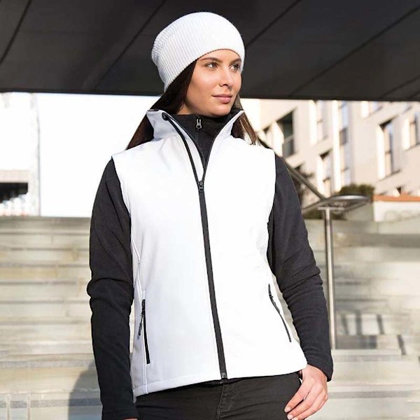 Result Core Dam/Damer Tryckbar Softshell Väst 2XL Vit White / Black 2XL