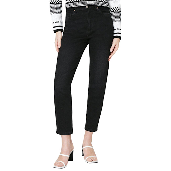 Dorothy Perkins Dam/Dam Comfort Slim Mom Jeans 8 UK Svart Black 8 UK