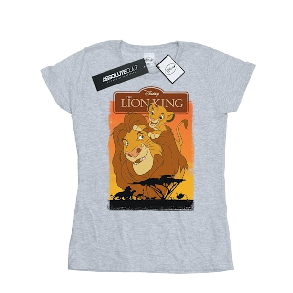 Disney Dam/Dam The Lion King Simba Och Mufasa Bomull T-shirt Sports Grey XXL