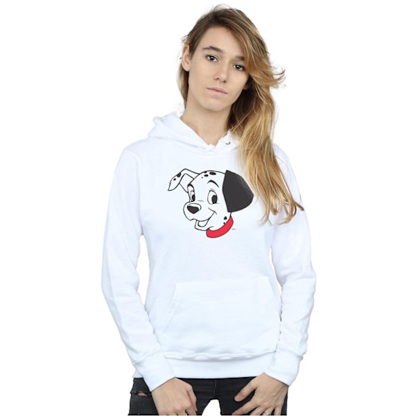 Disney Dam/Damer 101 Dalmatiner Dalmatinerhuvud Hoodie M Vit White M