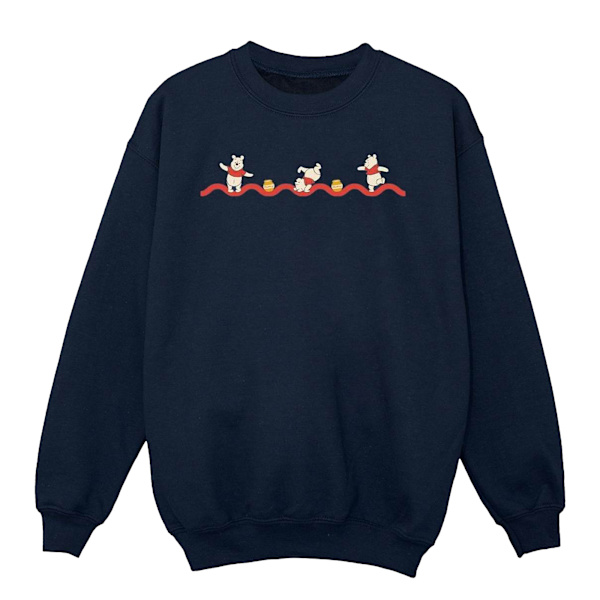 Disney Girls Winnie The Pooh Hunny Line Sweatshirt 7-8 år Marinblå Navy Blue 7-8 Years