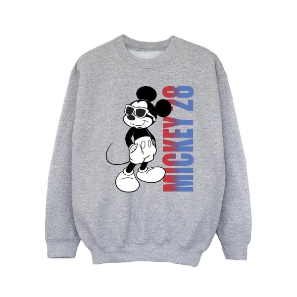 Disney Girls Mickey Mouse Gradient Sweatshirt 7-8 år Sport Sports Grey 7-8 Years
