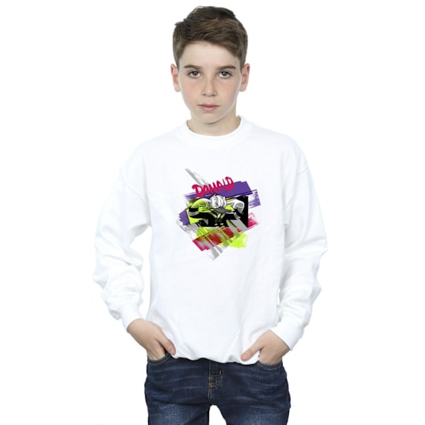 Disney Boys Donald Duck Ear Plug Bright Sweatshirt 5-6 år Vit White 5-6 Years