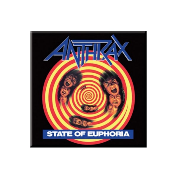 Anthrax State Of Euphoria Kylskåpsmagnet En Storlek Svart/Blå/Gul Black/Blue/Yellow One Size